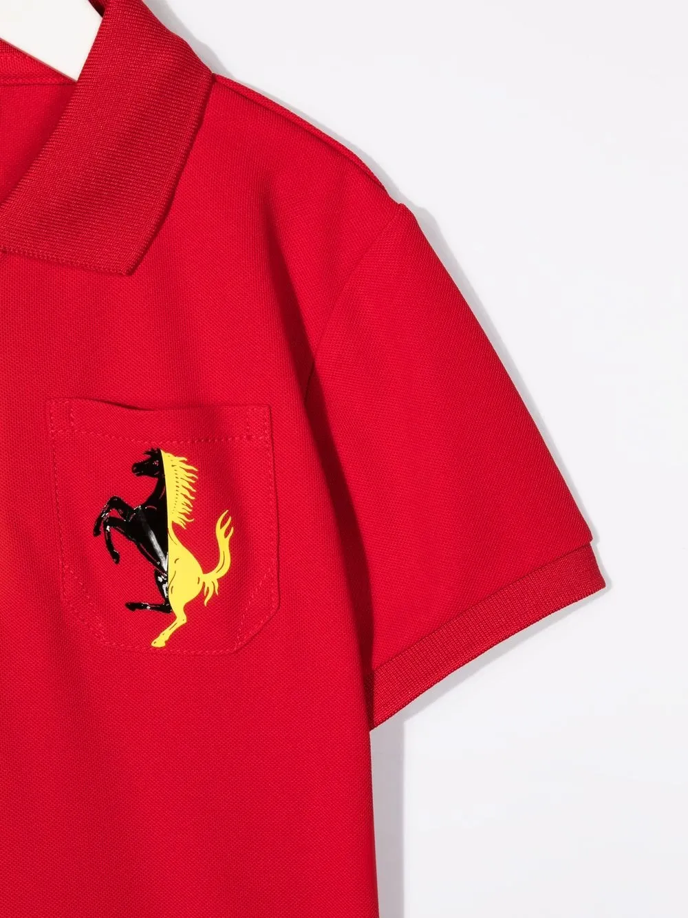 фото Ferrari kids рубашка поло на молнии с логотипом