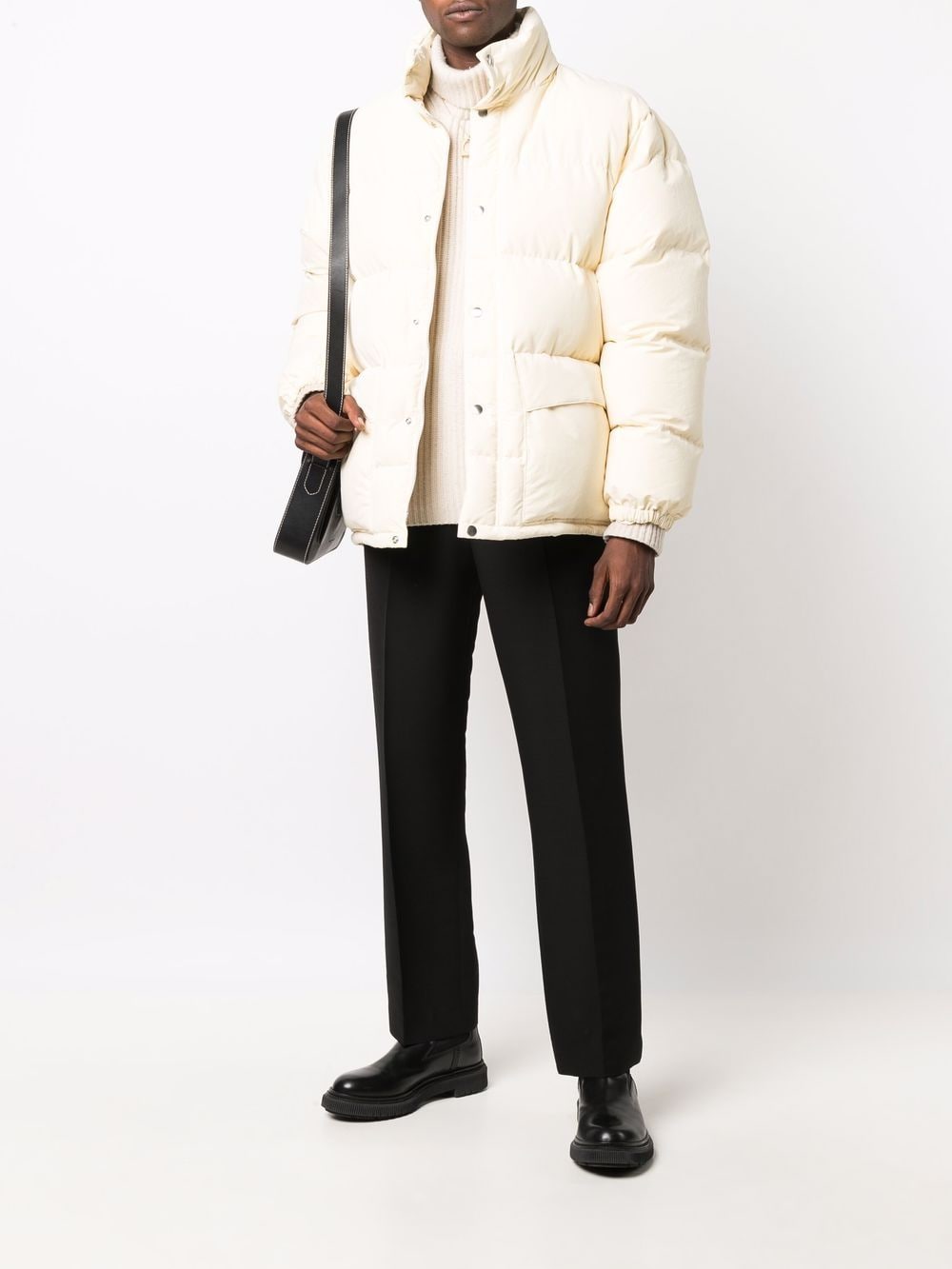 Shop Jil Sander Feather-down Padded Jacket In Weiss