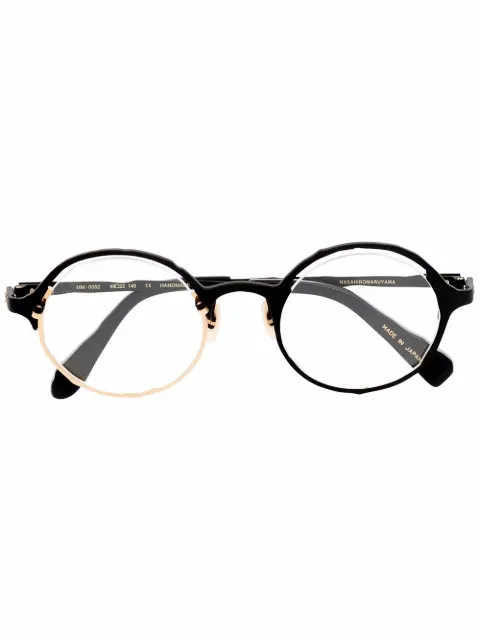 MASAHIROMARUYAMA Runde Brille mit Kontrastdetail
