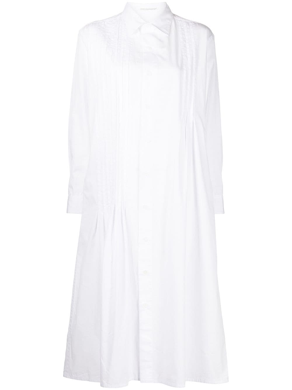 Yohji Yamamoto Back Panel Tuck Shirt Dress - Farfetch
