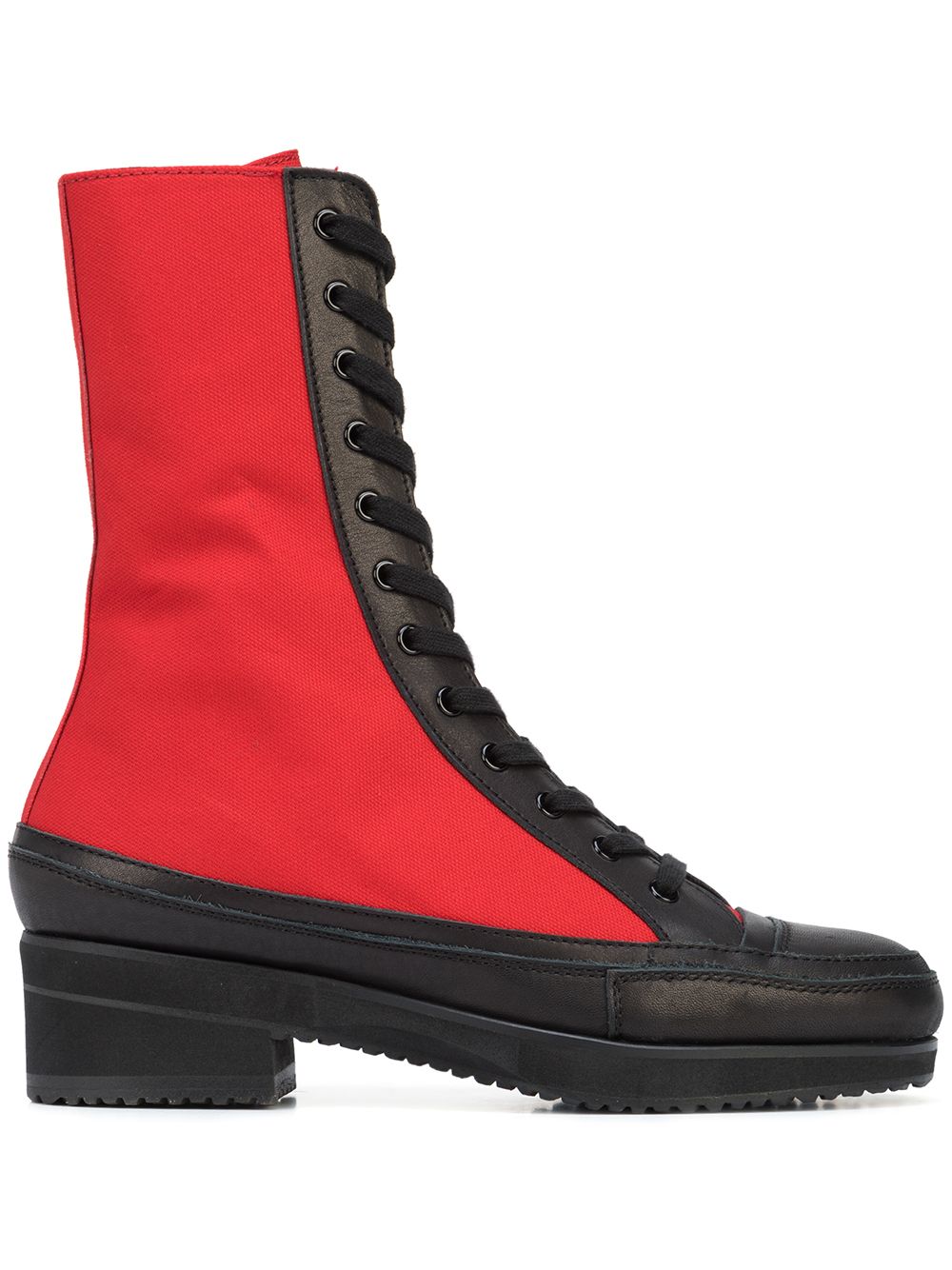 

Yohji Yamamoto botas con diseño de dos tonos - Rojo