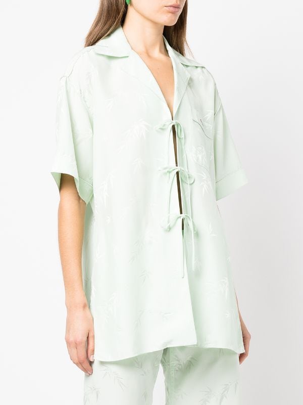 Alexander Wang silk-jacquard pajama-style Shirt - Farfetch