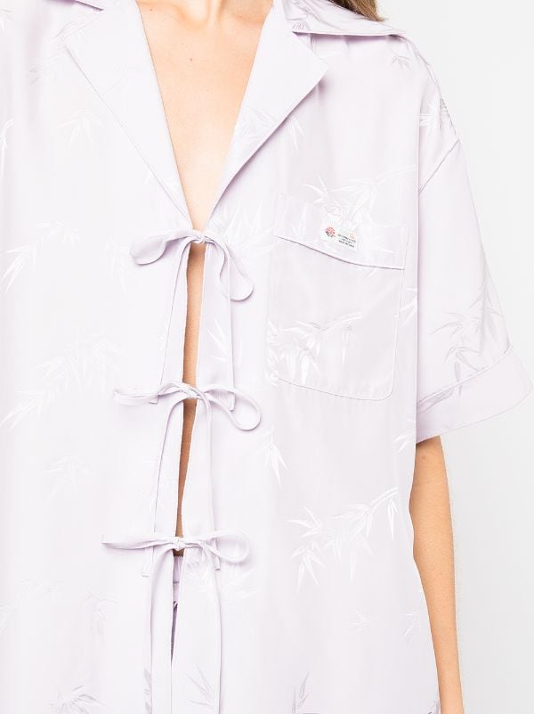 Alexander Wang silk-jacquard pajama-style Shirt - Farfetch