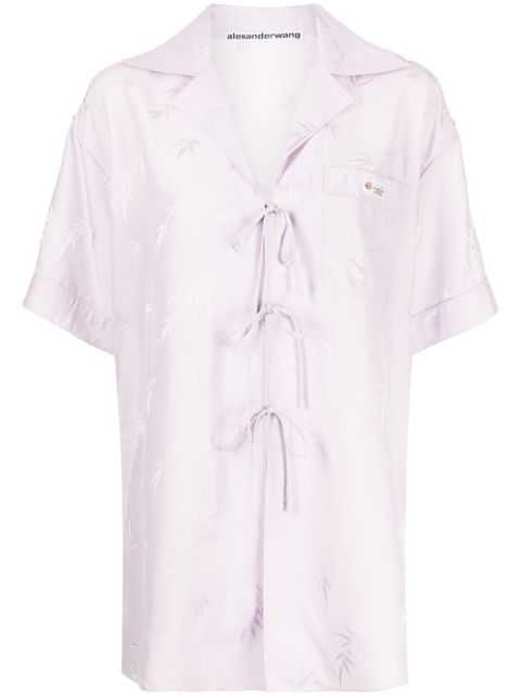 Affordable Alexander Wang jacquard pajama-style shirt Women