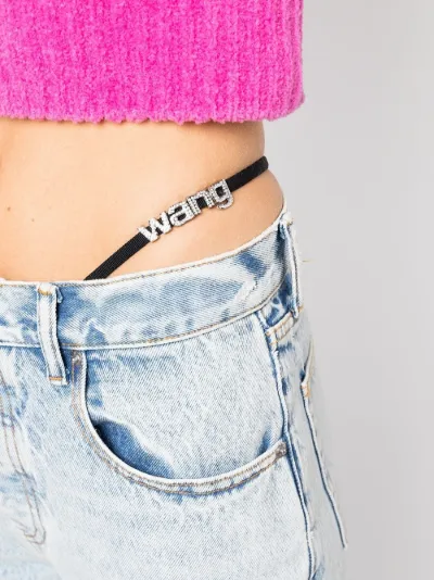 strap-detail straight-leg jeans 