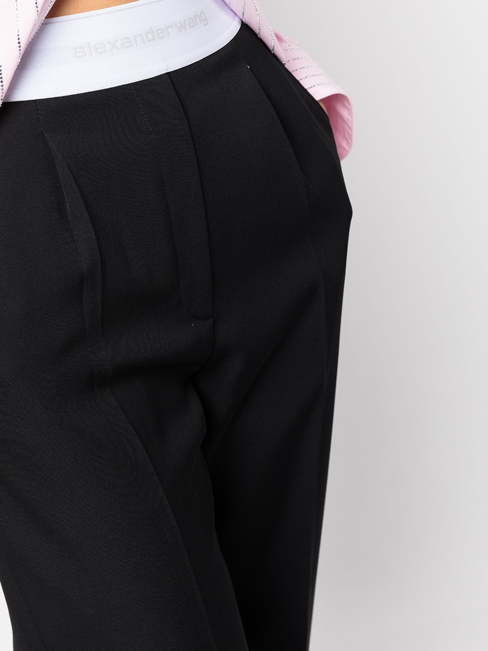 Alexander Wang logo-waist Tailored Trousers - Farfetch