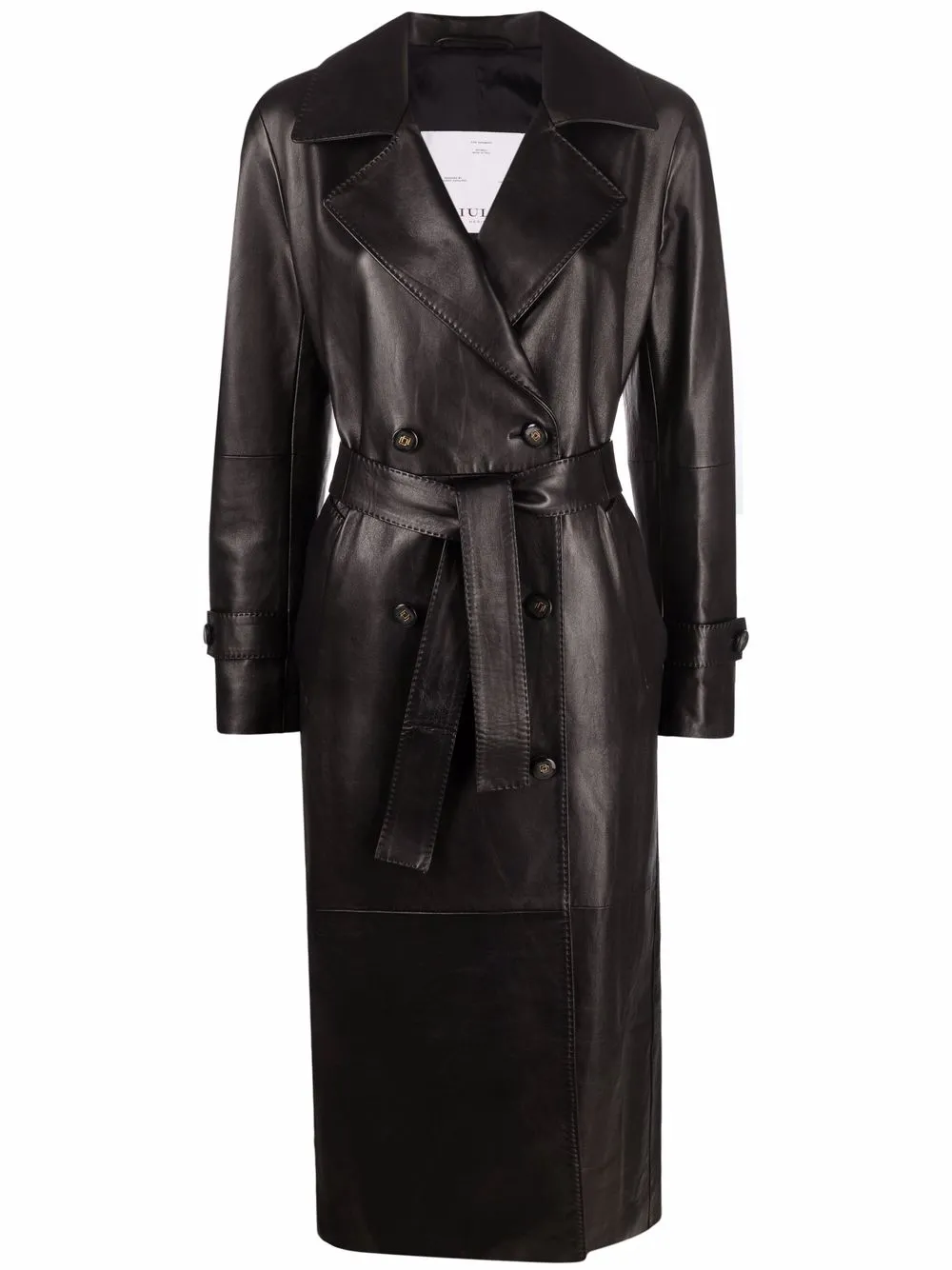 

Giuliva Heritage double-breasted leather trench coat - Black