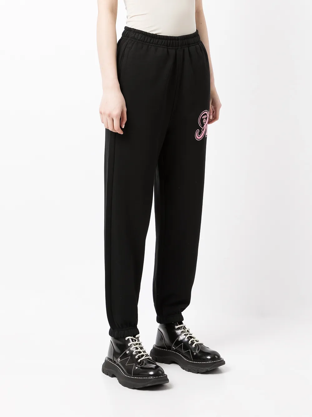 AAPE BY A BATHING APE logo printed Joggers Black FARFETCH UK