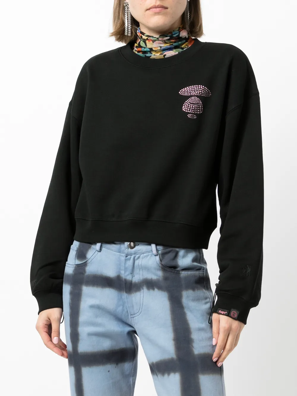 фото Aape by *a bathing ape® укороченная толстовка с логотипом