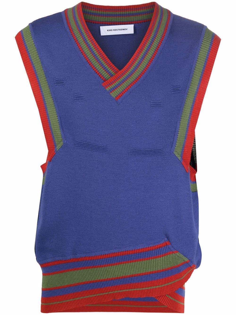 Dorset striped-knit vest