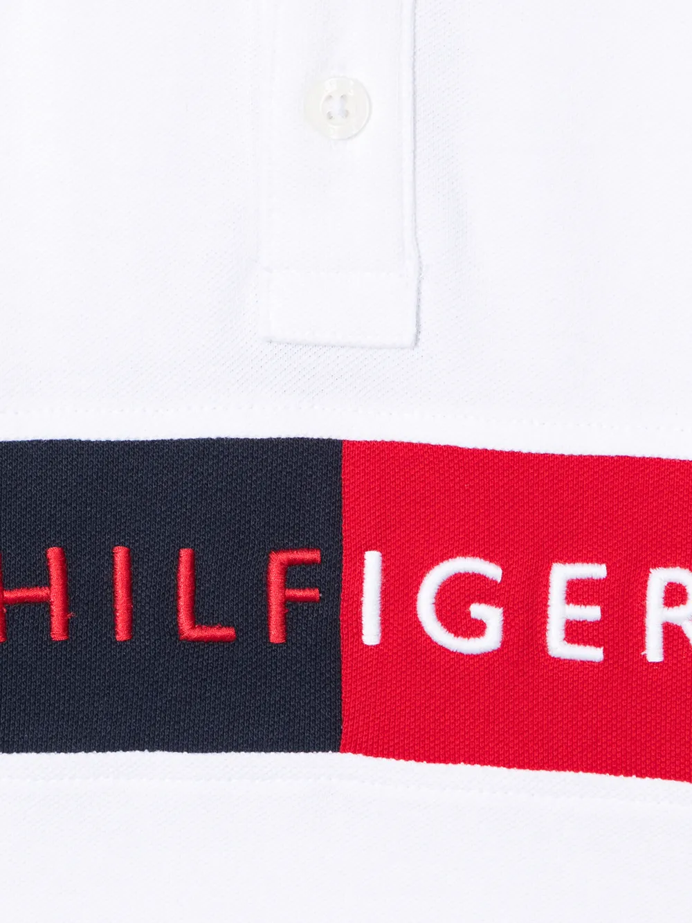 фото Tommy hilfiger junior рубашка поло с вышитым логотипом