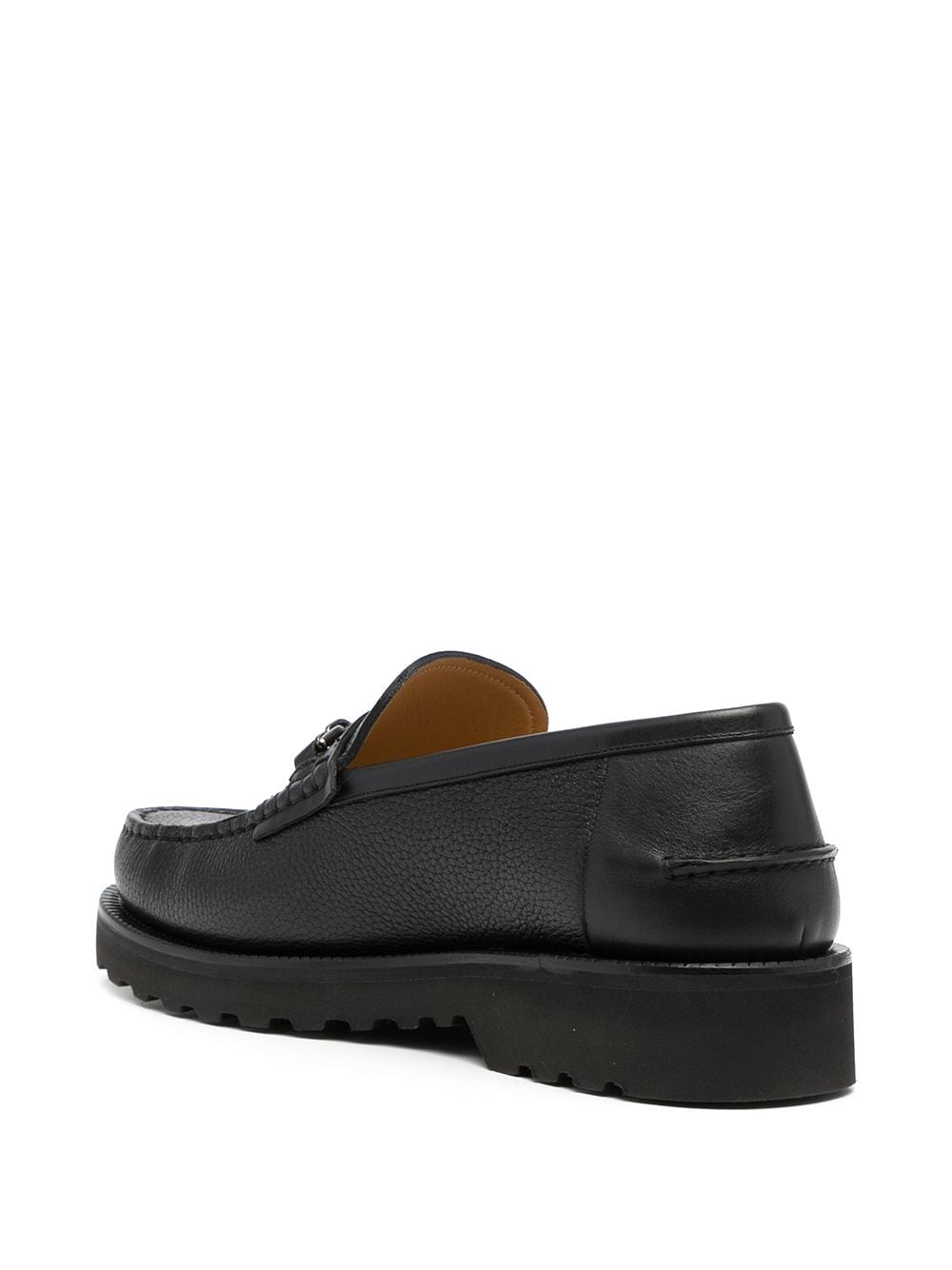 Shop Bally Chain-link Detail Loafers In Black