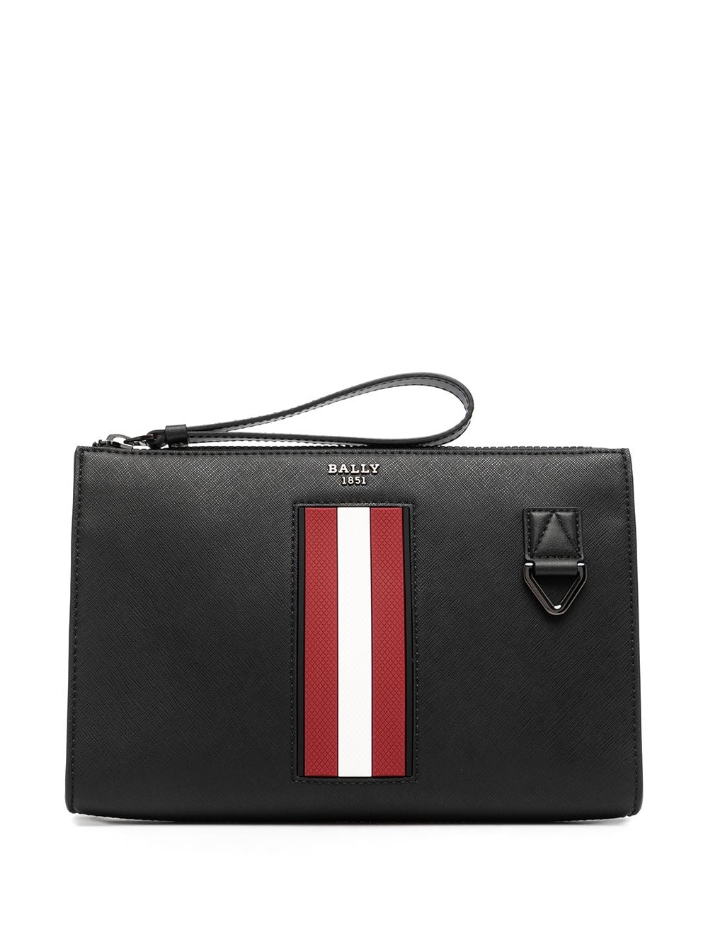 

Bally bolsa de mano con detalle de rayas - Negro