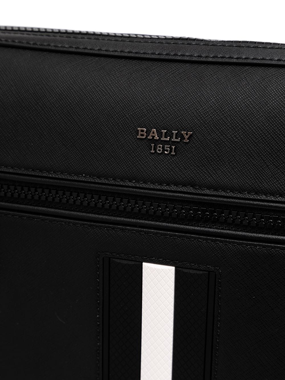 Shop Bally Stripe-detail Messenger Bag In Black