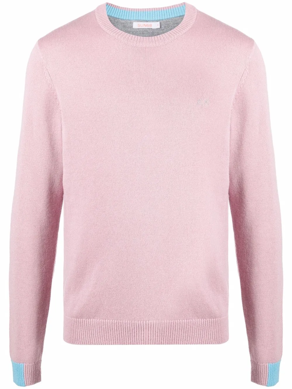 

Sun 68 ribbed-knit crew-neck jumper - Pink