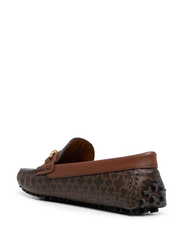 Bally Lezy monogram-print Loafers - Brown