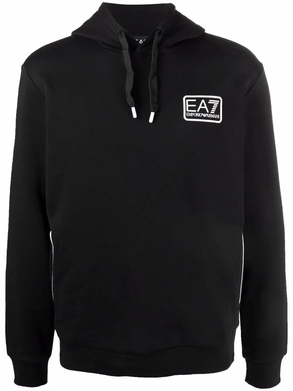 Ea7 Emporio Armani logo-print Cotton Hoodie - Farfetch