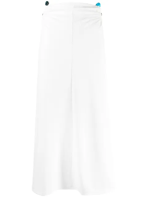 Christopher Esber ruched side-buckle ribbed skirt