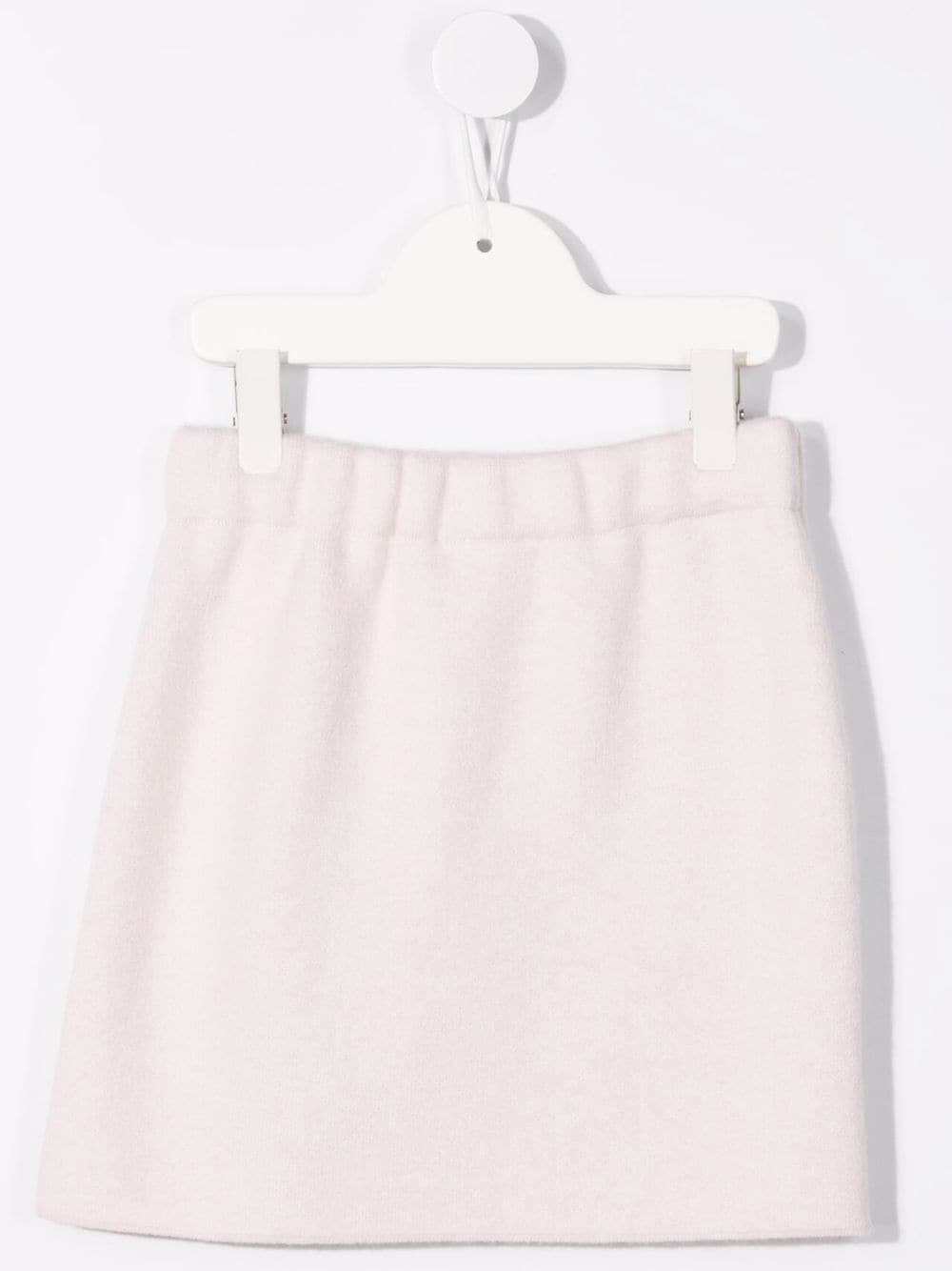Shop Fendi Fine-knit Skirt In 粉色