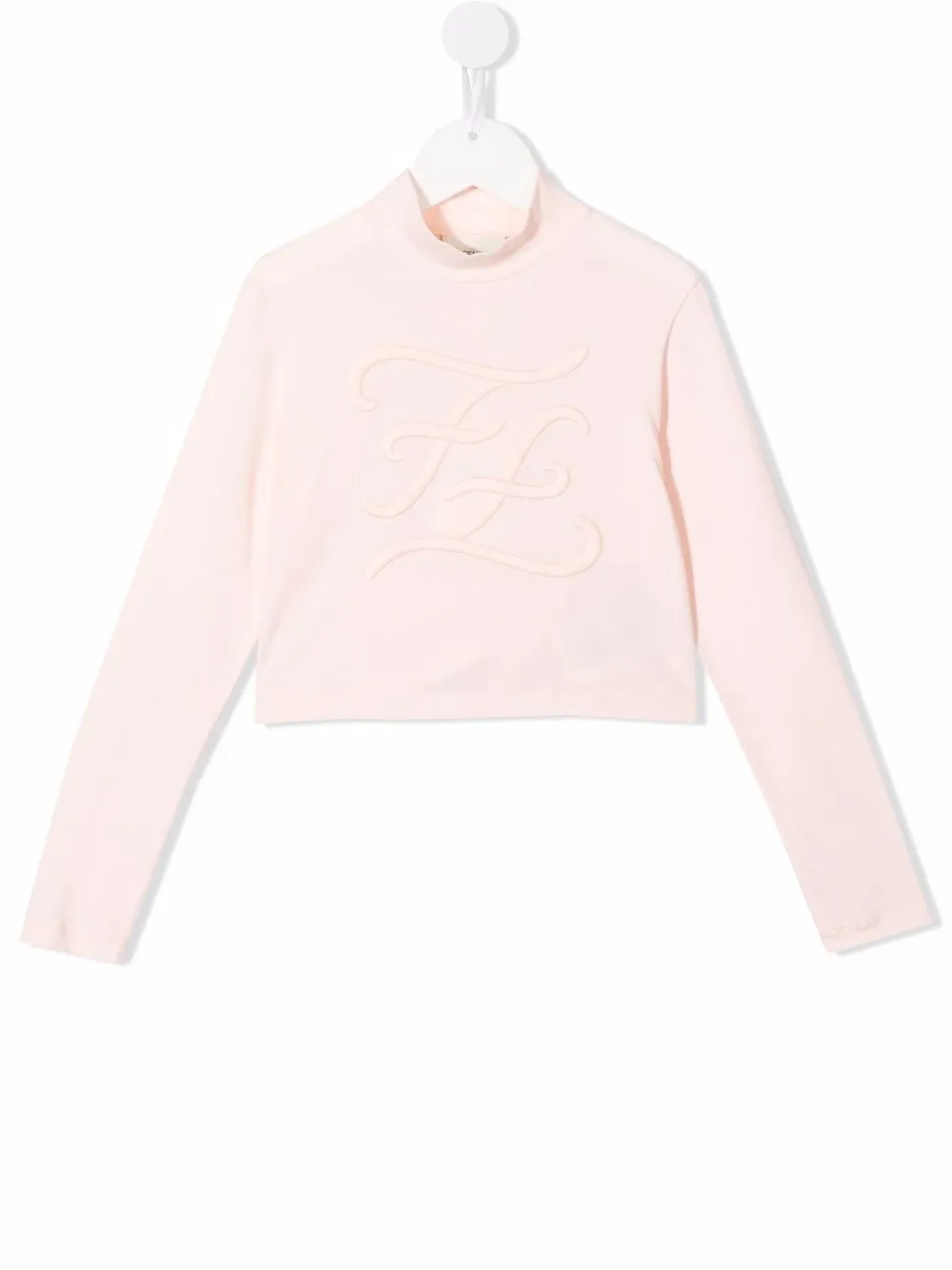 Fendi Kids джемпер с вышитым логотипом