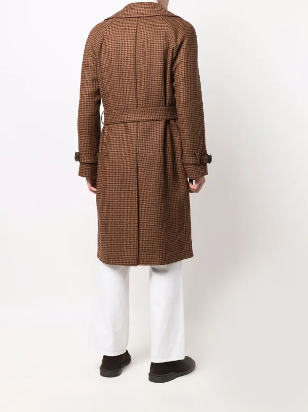 acne studios checked felt coat
