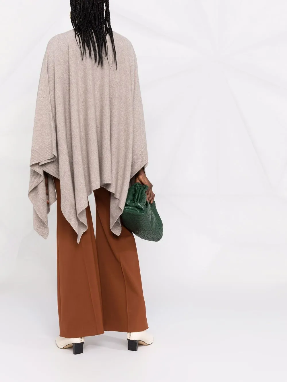 Allude Poncho Cashmere-wool Jumper In Multi