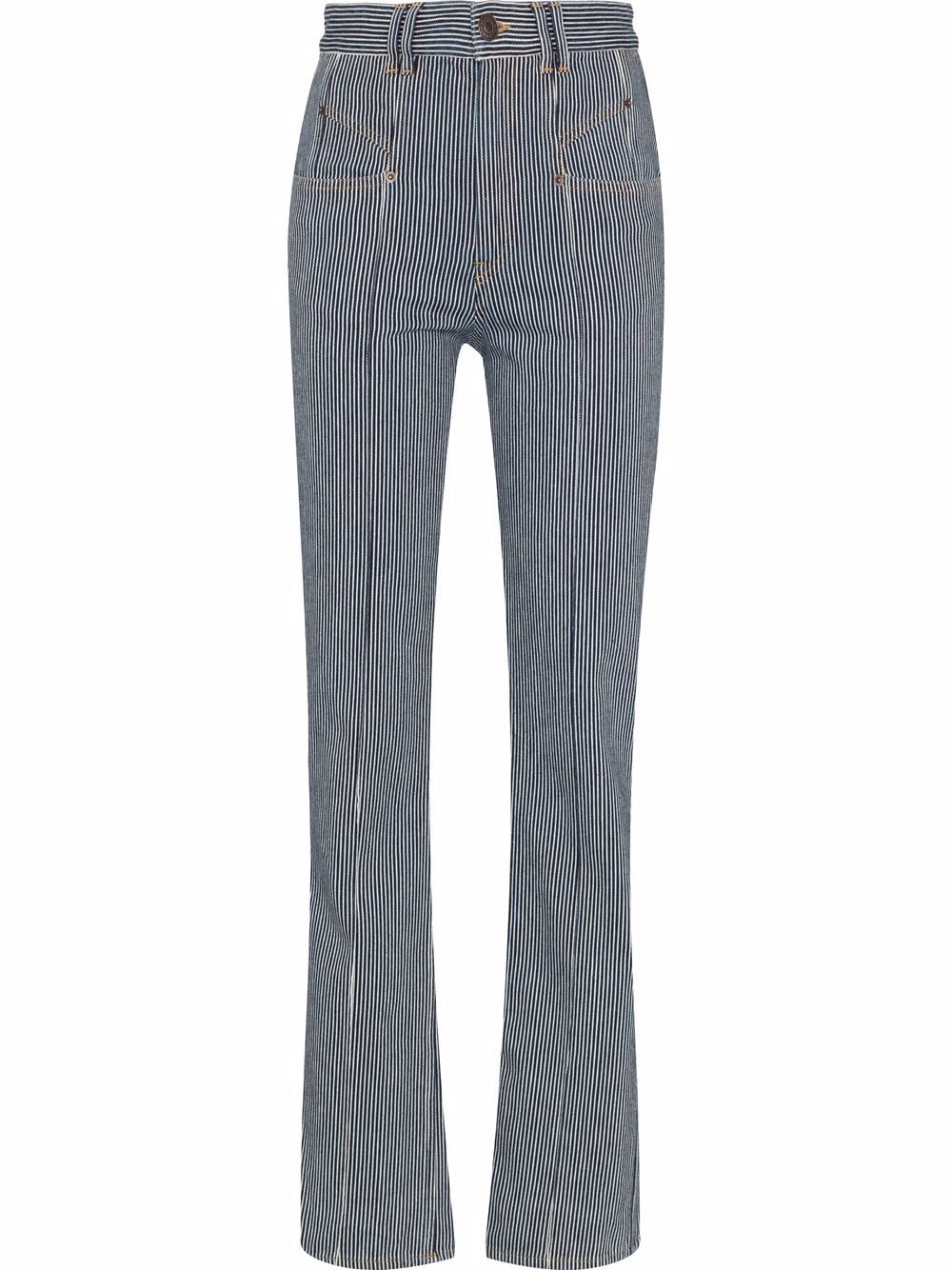 Isabel Marant stripe-print straight trousers