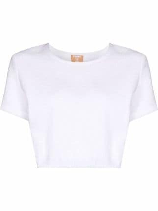 Terry. open-back Cropped Terrycloth T-shirt - Farfetch