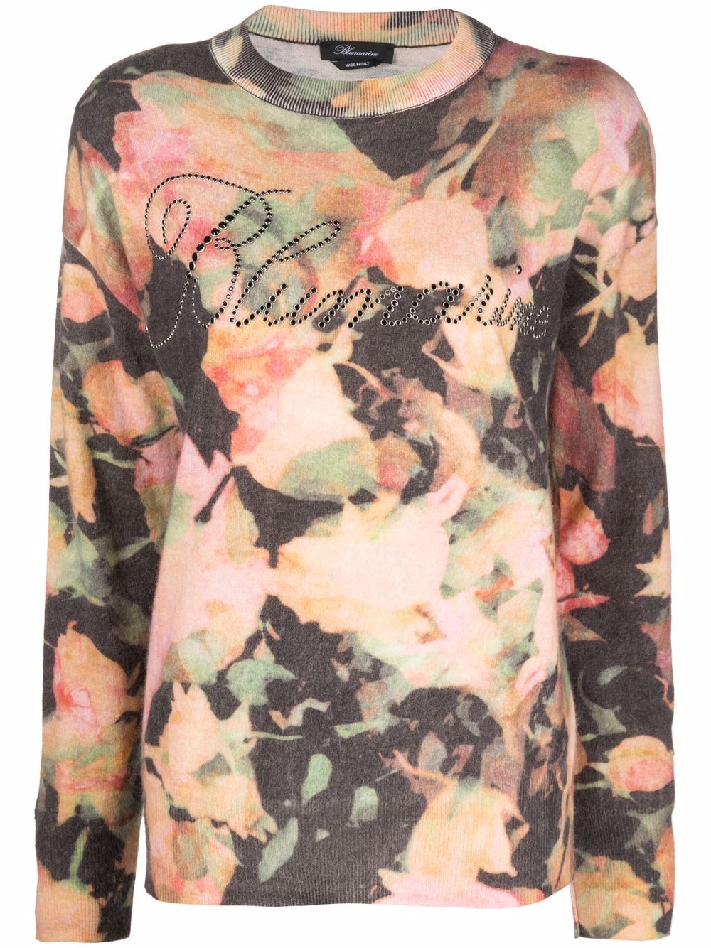 фото Blumarine floral-print cotton jumper