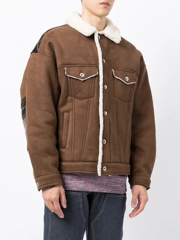 borg trucker jacket mens