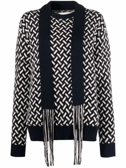 Jil Sander scarf-detail wool jumper
