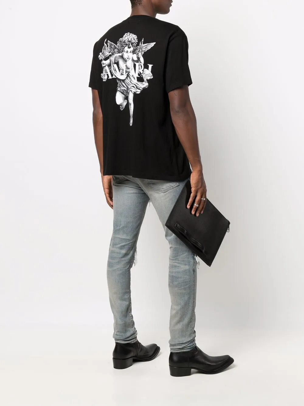 Amiri Black Shaded Cherub T-shirt | ModeSens