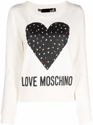 love moschino heart logo sweatshirt