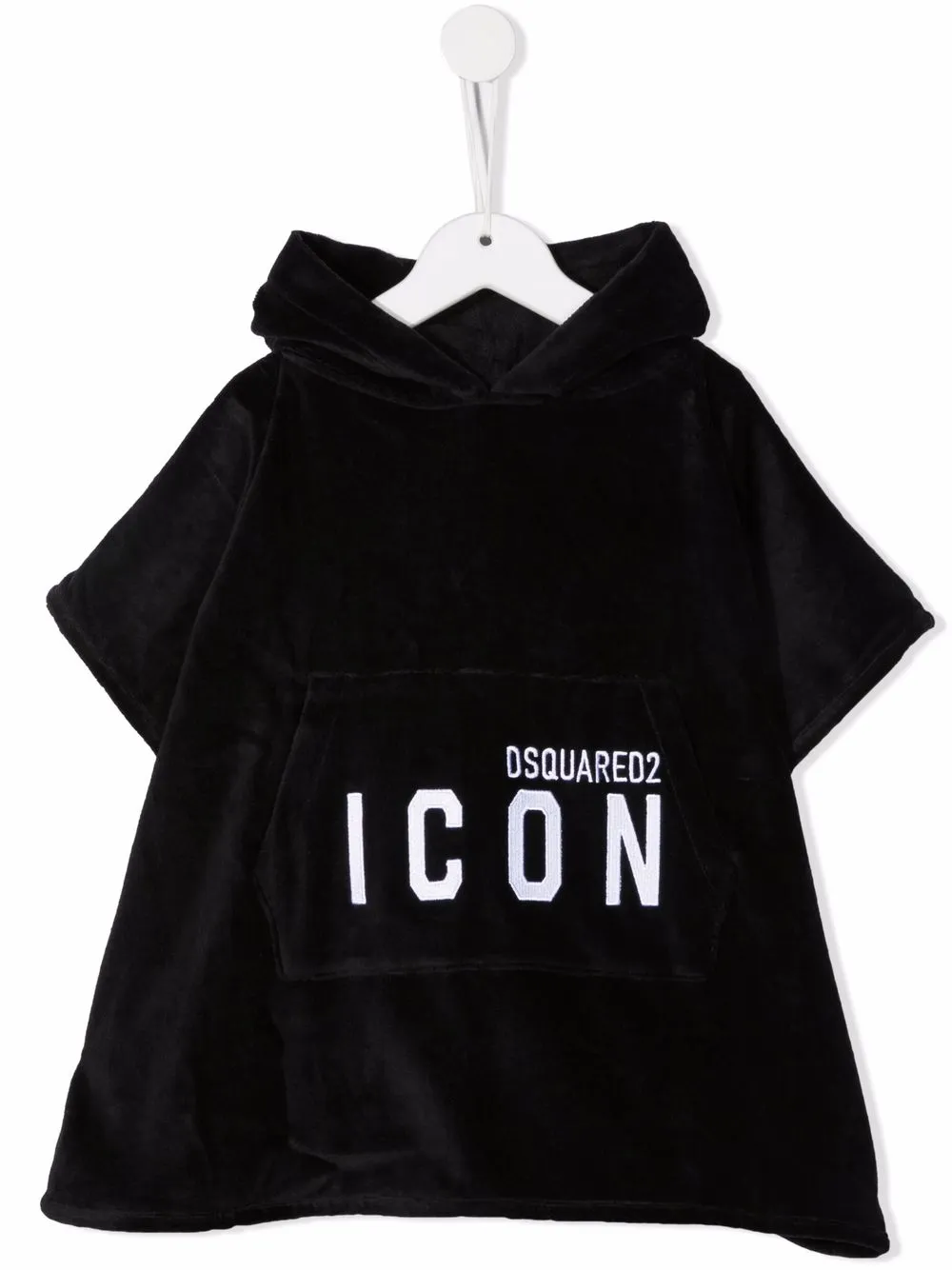Dsquared2 Kids махровый халат с капюшоном и логотипом