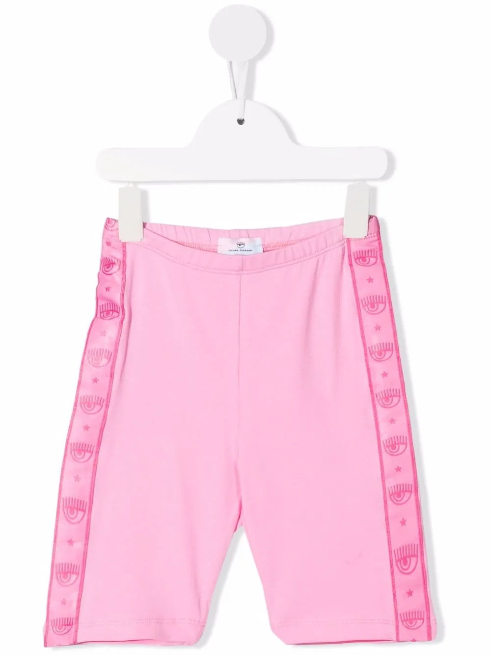 Chiara Ferragni Kids leggins con franjas del logo - Rosado