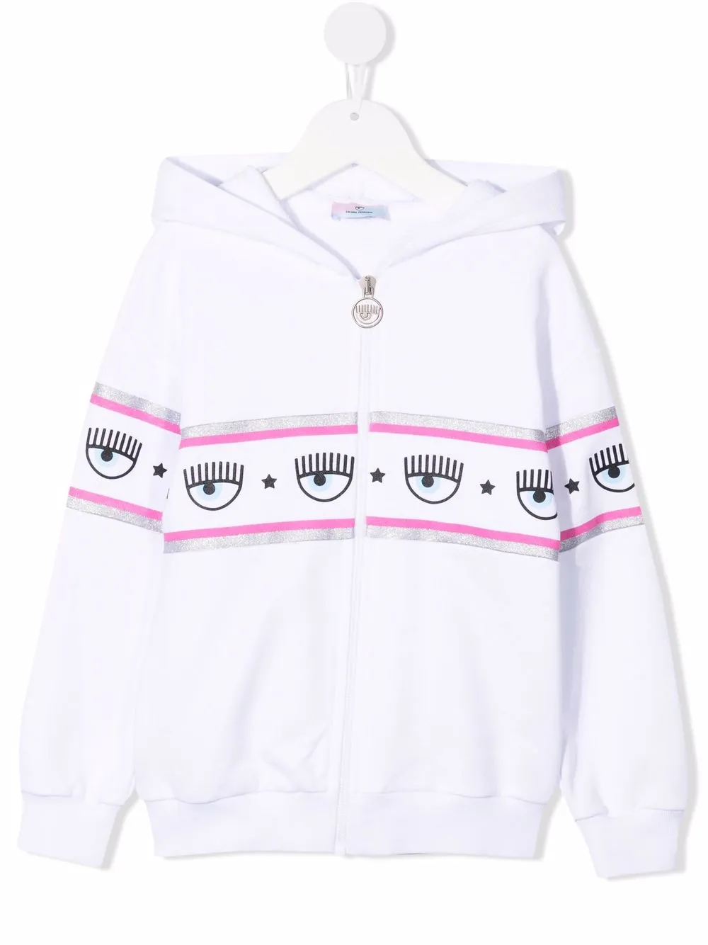 Chiara Ferragni Kids hoodie con logo estampado - Blanco