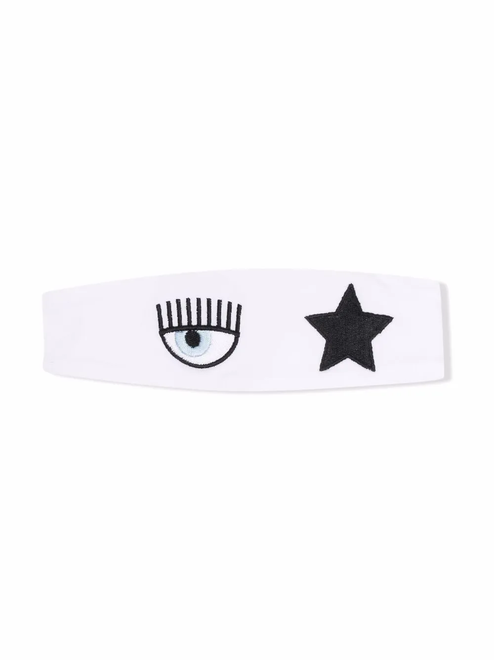 

Chiara Ferragni Kids banda para el cabello con bordado Eyestar - Blanco