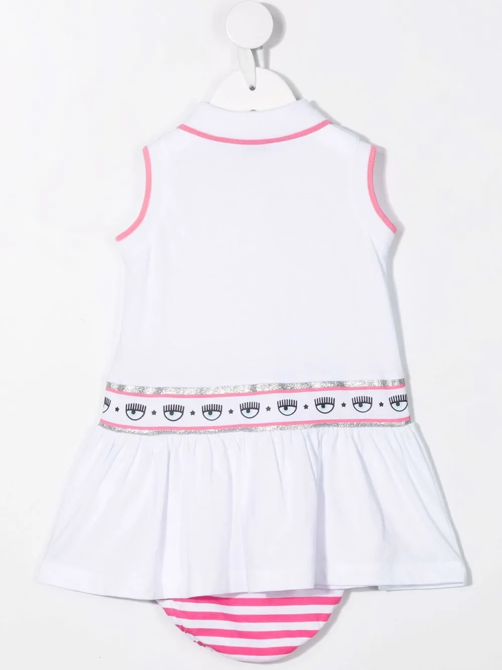 Image 2 of Chiara Ferragni Kids 로고마니아 폴로 셔츠 드레스