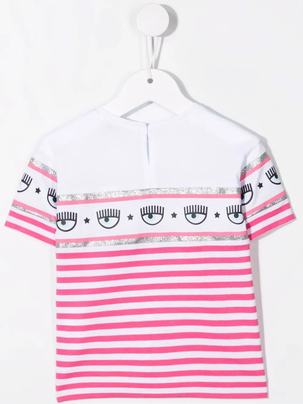 Chiara Ferragni Kids Gestreept T-shirt - Wit