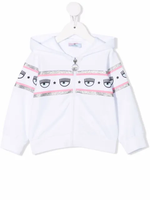 Chiara Ferragni Kids hoodoe Logomania à fermeture zippée