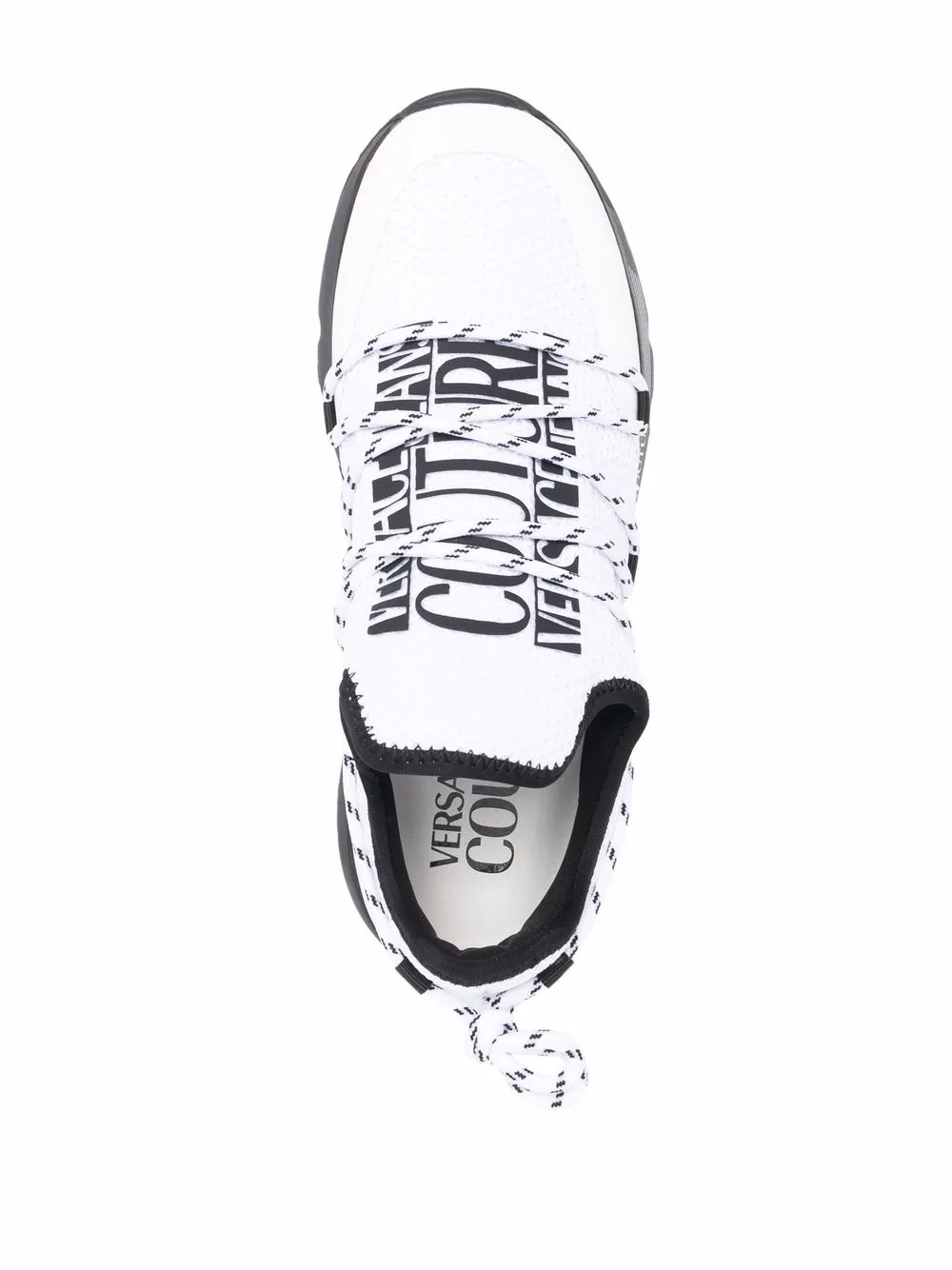 фото Versace jeans couture кроссовки со вставками и логотипом