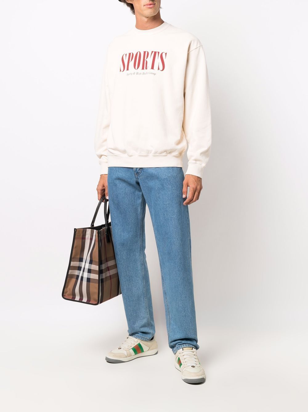 фото Sporty & rich sports slogan sweatshirt