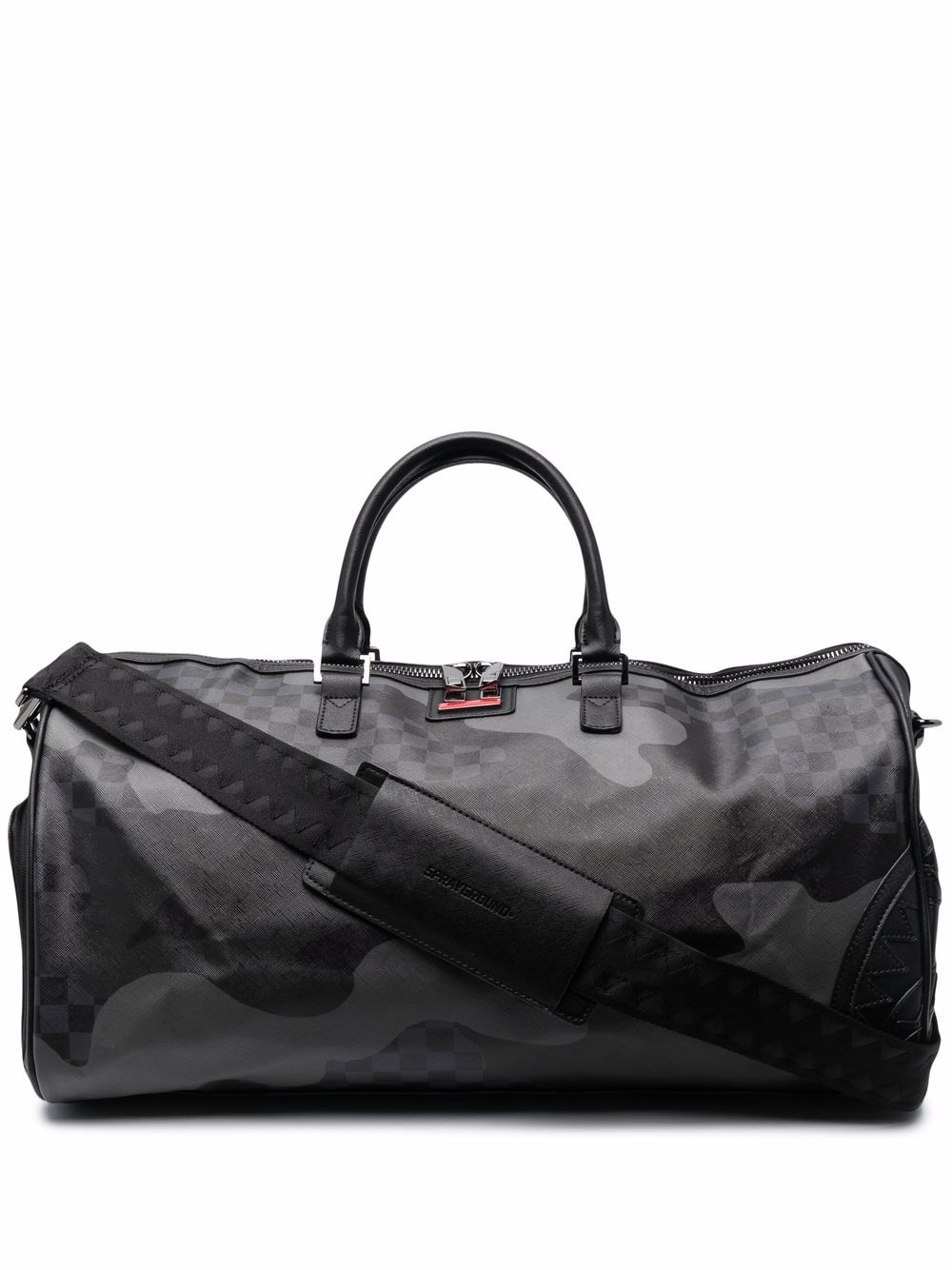 фото Sprayground camouflage monogram print holdall