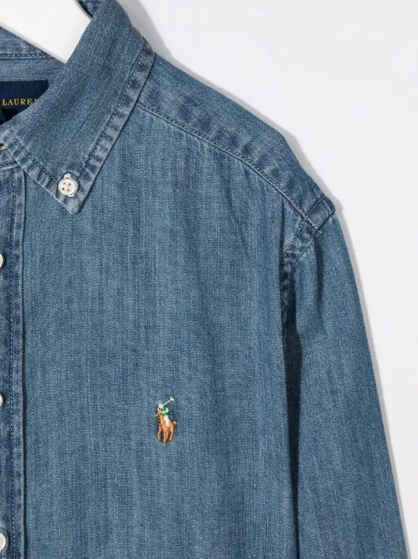 POLO RALPH LAUREN KIDS デニムシャツ | ブルー | FARFETCH JP