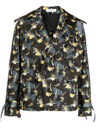 Kiko Kostadinov Maiden floral-print Peacoat - Farfetch