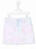 Chiara Ferragni Kids tie-dyed denim skirt - White