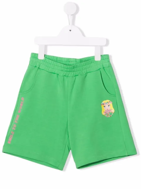 Chiara Ferragni Kids شورت رياضي بطبعة شعار الماركة