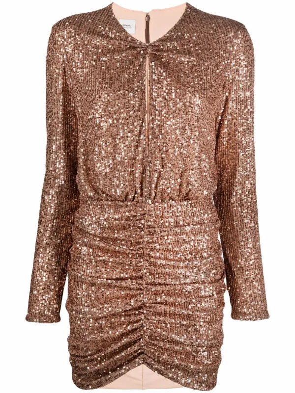 sequin embellished mini dress