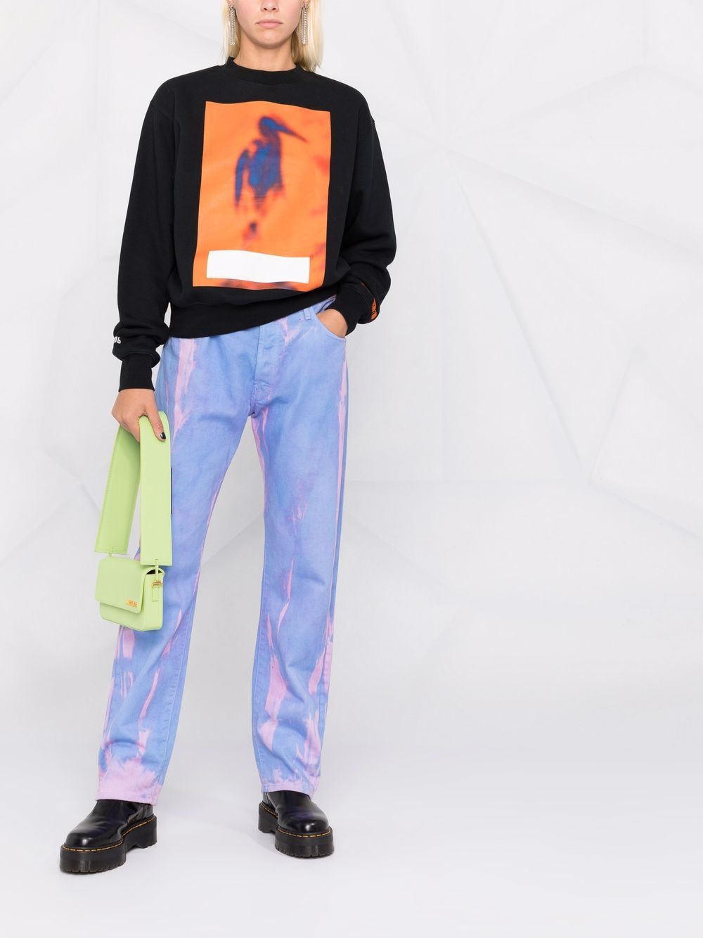 фото Heron preston heron-print cotton sweatshirt