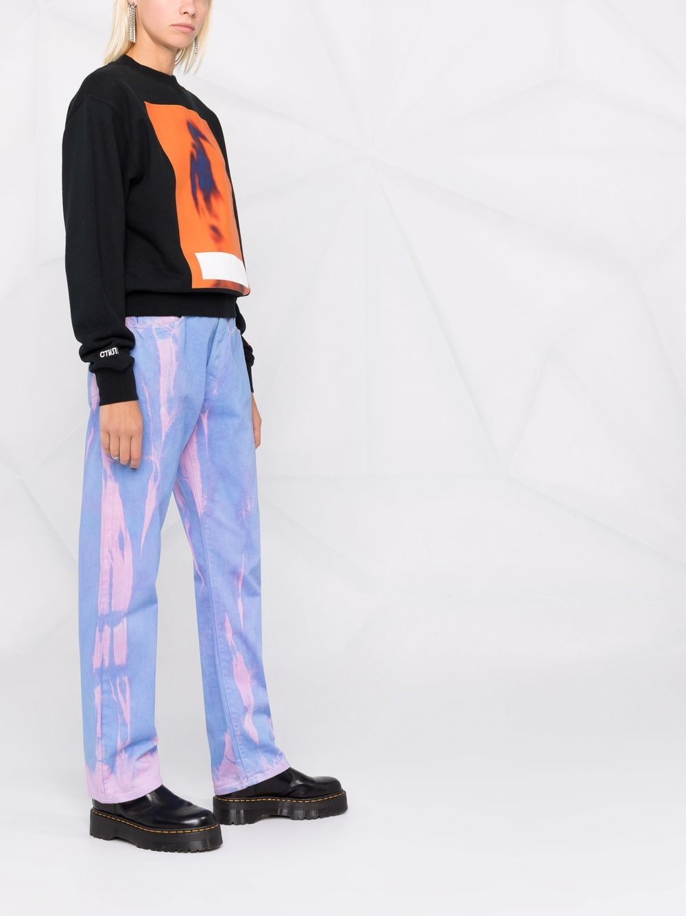 фото Heron preston heron-print cotton sweatshirt